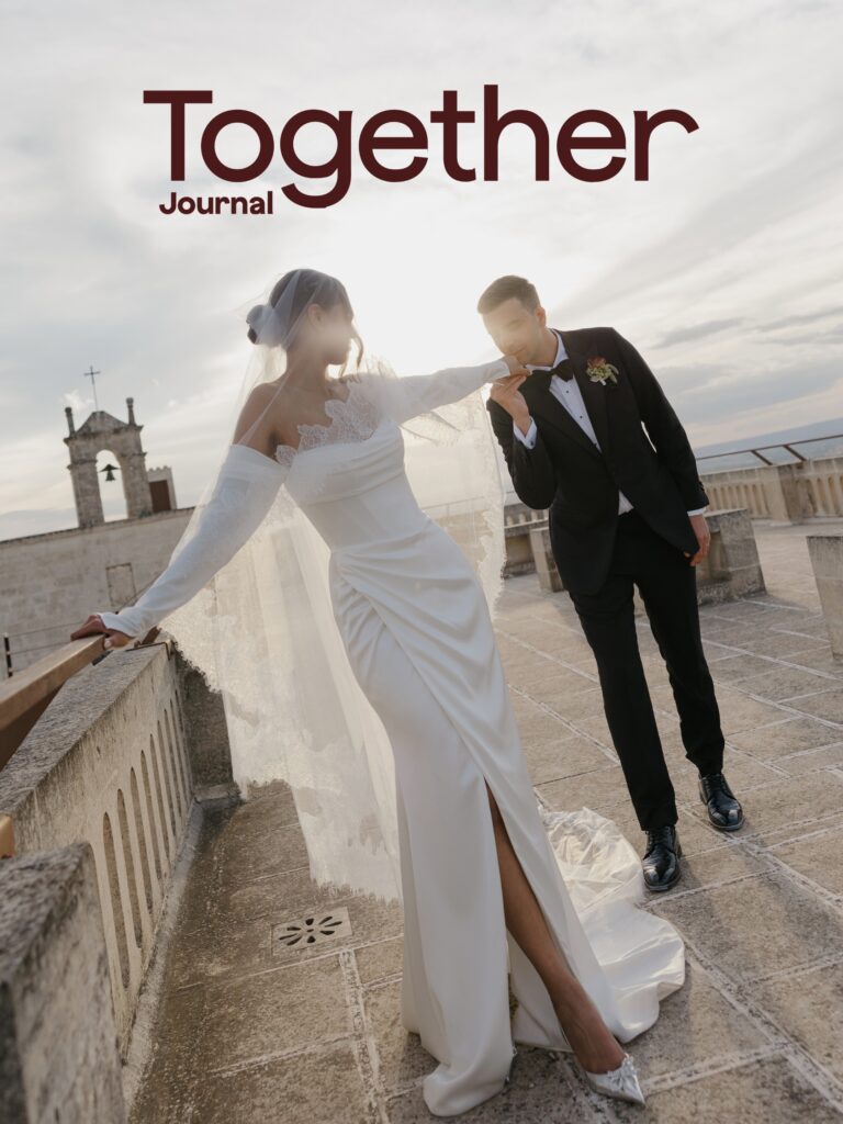 Elegant destination wedding in Puglia, Italy, featuring a modern couple at Masseria Amastuola, photographed in an editorial style for a luxury wedding publication.