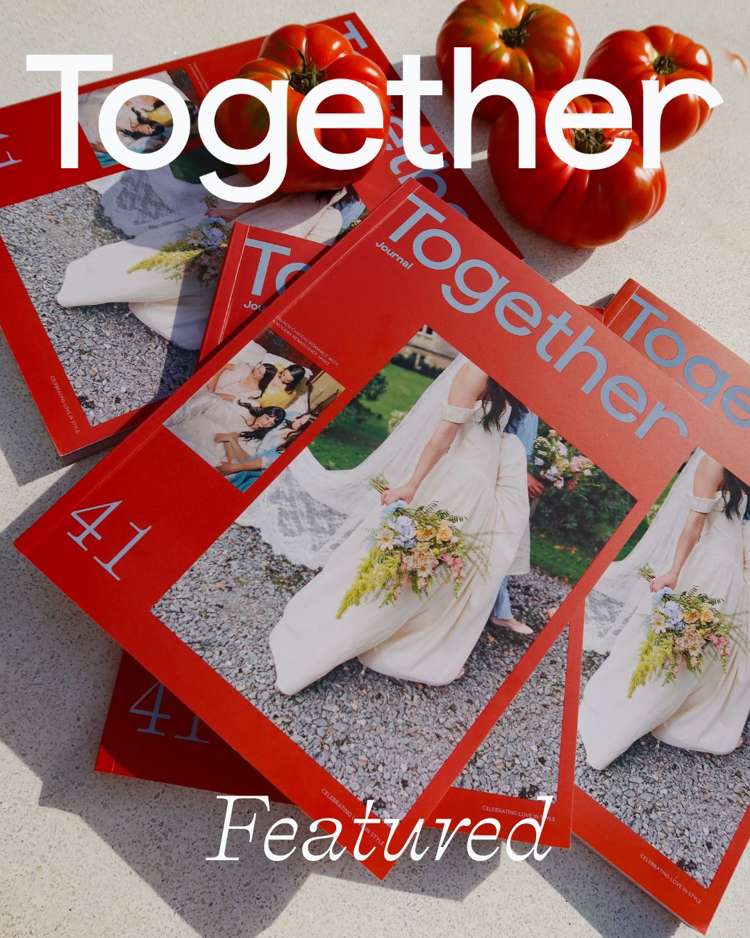 Together Journal Issue 41, one of the best wedding magazines for editorial photography, featuring Evelina Katarzynski's work from a Puglia destination wedding